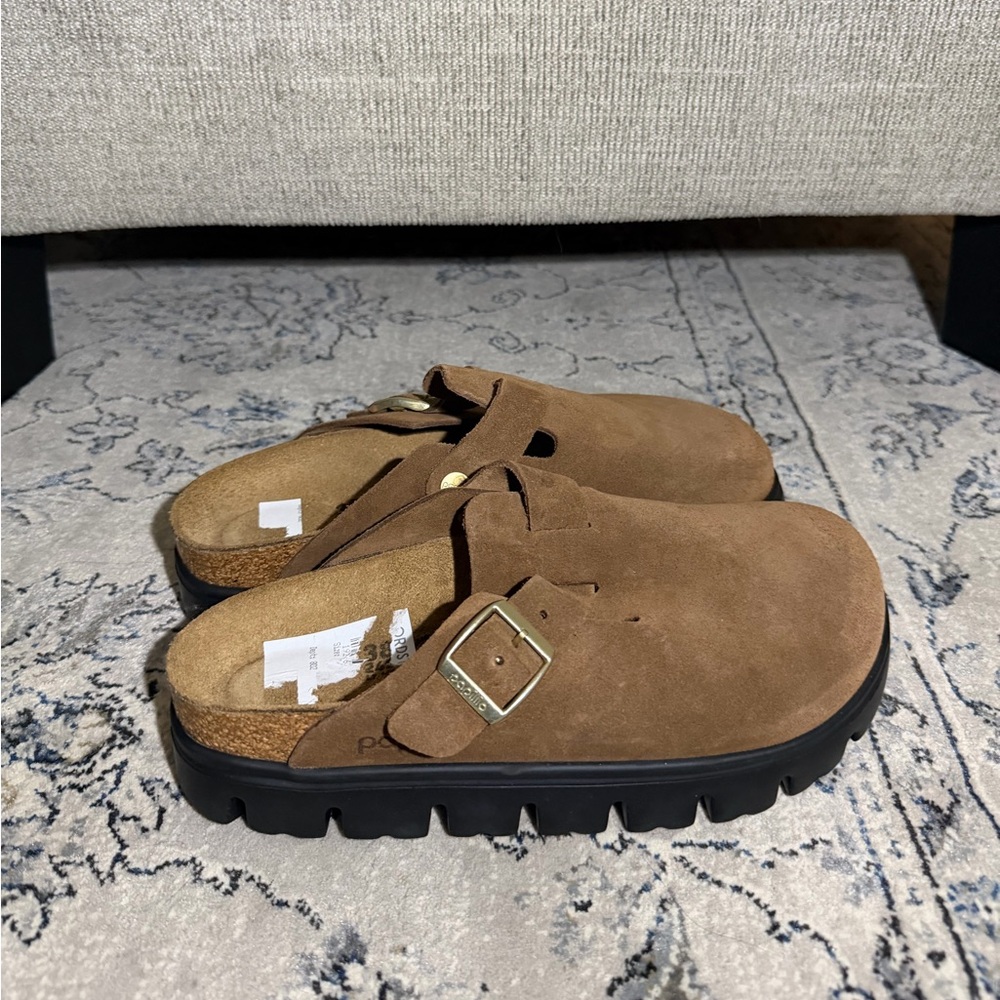 Birkenstock Papilio Boston Chunky Suede Clogs - Picture 5 of 11